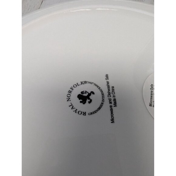 Royal Norfolk Blue White Set Of 2 Dinner Plates 10 5/8" - Picture 5 of 7